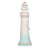 Clayre & Eef Декоративный маяк бело-голубой Ø 13x42 см МДФ дерево морское украшение