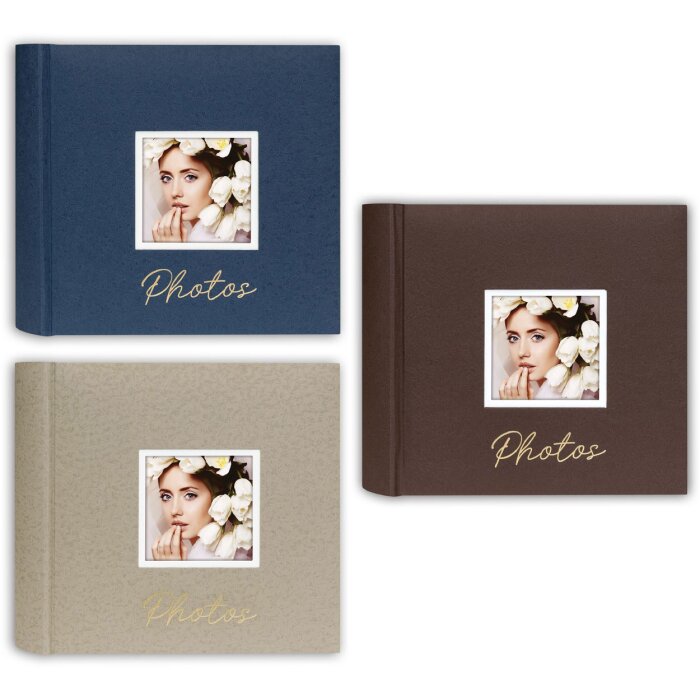 ZEP Fotoalbum Dante Buchalbum 24x24 cm 32x32 cm 40/60 Seiten Fensterstanzung