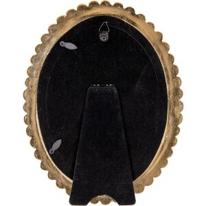 Clayre & Eef Ovaler Fotorahmen 18x24 cm Weiß Gold