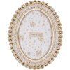Clayre & Eef Овальная фоторамка 18x24 см белое золото