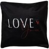 Clayre & Eef BHS24-2 Чехол для подушки 45x45 см черно-белый романтический дизайн