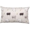 Clayre & Eef Чехол для подушки NSF36 бежево-коричневый 30x50 см овечий дизайн в стиле кантри