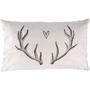 Clayre & Eef Kissenhülle 30x50 cm Beige Braun...