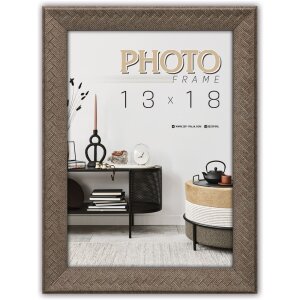 ZEP фоторамка Levanto полистирол сотовая структура прозрачное стекло зеленый коричневый серый