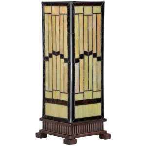 LumiLamp 5LL-6358 Tiffany Tischlampe Beige Braun...
