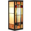 LumiLamp 5LL-6362 Tiffany Wandlampe Beige Braun 14x16x40cm E27 Glas Metall