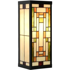 LumiLamp 5LL-6363 Tiffany Wandlampe Beige Grün...