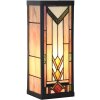 LumiLamp Tiffany Wandlampe Beige Braun 14x16x40 cm E27 Glas Metall