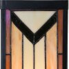 LumiLamp Tiffany Wandlampe Beige Braun 14x16x40 cm E27 Glas Metall