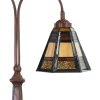 LumiLamp 5LL-6366 Tiffany Tischlampe Braun Glas 48x19x64 cm E27