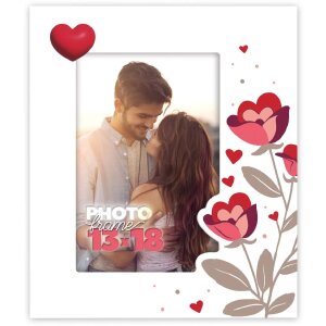 ZEP Деревянная фоторамка Giselle White Heart Flowers...