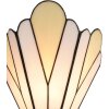 LumiLamp 5LL-6365 Tiffany Wandlampe Weiß Beige 20x10x29cm E14 Glas Metall