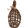 Clayre & Eef Deko-Kaninchen Rattan Naturbraun 16x16x31 cm Landhausstil