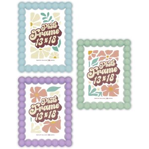 ZEP Holz-Fotorahmen Pop 10x15 13x18 15x20 cm Kugelprofil grün blau lila