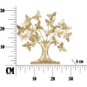 Mauro Ferretti украшение дерево жизни с бабочками 31x8x30 см золотой цвет