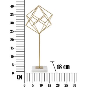 Mauro Ferretti скульптура Куб 16x18x41,5 см золотисто-белый