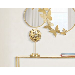 Mauro Ferretti Skulptur Butterfly Ø 19,5x40,5 cm gold