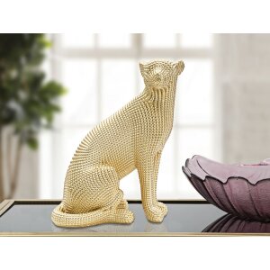 Mauro Ferretti Skulptur Leopard 23x15,5x29 cm gold