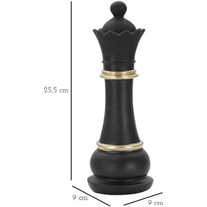 Mauro Ferretti Skulptur Queen 9x25,5 cm schwarz-gold