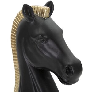 Mauro Ferretti Skulptur Horse 10,5x8,5x19 cm schwarz-gold