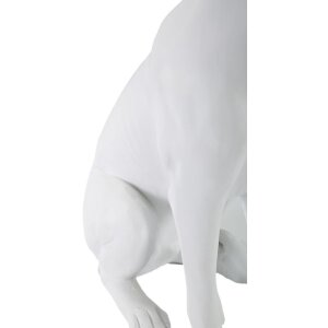 Mauro Ferretti Hundeskulptur Dog White 20x12,5x33 cm weiß gold