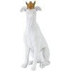 Mauro Ferretti Hundeskulptur Dog White 20x12,5x33 cm weiß gold