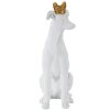 Mauro Ferretti Hundeskulptur Dog White 20x12,5x33 cm weiß gold