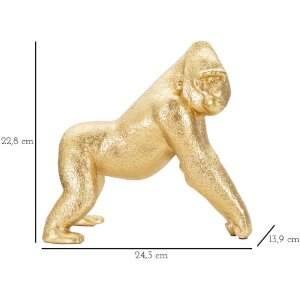Mauro Ferretti Gorillaskulptur 24,3x13,9x22,8 cm gold