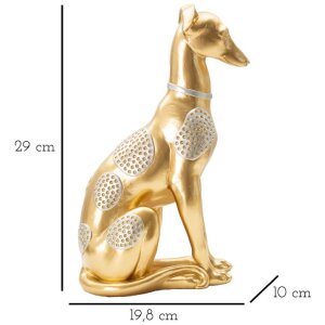 Mauro Ferretti скульптура собаки Сидящая собака 19,8x10x29 см золото серебро