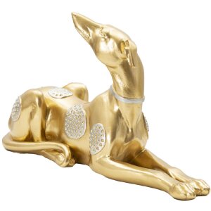 Mauro Ferretti Hundeskulptur 32,2x9,5x18,3 cm gold silber