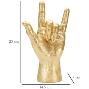 Скульптура руки Mauro Ferretti Да Рука 14,5x7x23 см золото