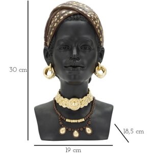 Mauro Ferretti Бюст Massai Woman 19x18,5x30 см черный