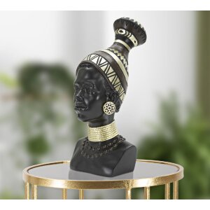 Mauro Ferretti Бюст Massai Woman Tribe 23x19x38,5 см черный