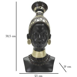 Mauro Ferretti Бюст Massai Woman Tribe 23x19x38,5 см черный