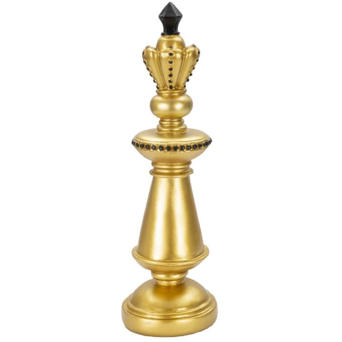 Mauro Ferretti Schachfigur König Ø 11x32,5 cm gold schwarz Dekoration