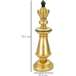 Mauro Ferretti Schachfigur König Ø 11x32,5 cm gold schwarz Dekoration