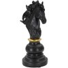 Mauro Ferretti Schachfigur Pferd 14x11x27 cm schwarz gold Dekoration