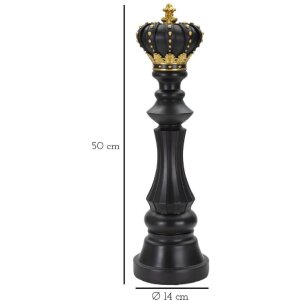 Mauro Ferretti Шахматная фигура Король Ø14x50 см черное золото