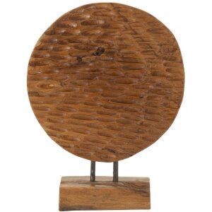 Mauro Ferretti Skulptur Coin 30x1,5x40 cm Teakholz braun