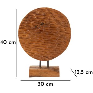 Mauro Ferretti Skulptur Coin 30x1,5x40 cm Teakholz braun