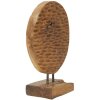 Mauro Ferretti Skulptur Coin 30x1,5x40 cm Teakholz braun