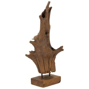 Mauro Ferretti Skulptur Akar 23x27x64 cm Teakholz braun