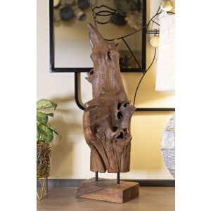 Mauro Ferretti Skulptur Akar 23x27x64 cm Teakholz braun