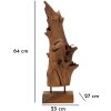 Mauro Ferretti Skulptur Akar 23x27x64 cm Teakholz braun