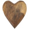 Mauro Ferretti Deko Herz aus Teakholz 16x14x4,5 cm braun