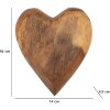 Mauro Ferretti Deko Herz aus Teakholz 16x14x4,5 cm braun