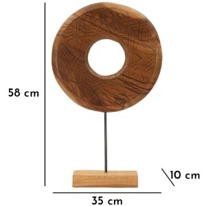 Mauro Ferretti Skulptur Dorat aus Teakholz 35x10x58 cm braun