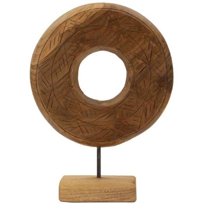 Mauro Ferretti Skulptur Dorat aus Teakholz 28x10x38 cm braun