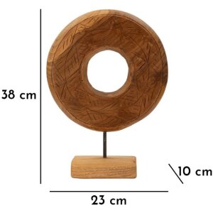 Mauro Ferretti Skulptur Dorat aus Teakholz 28x10x38 cm braun