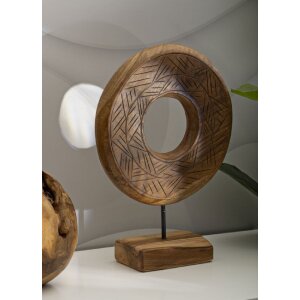 Mauro Ferretti Skulptur Dorat aus Teakholz 28x10x38 cm braun